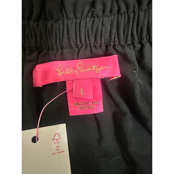 Lilly Pulitzer Penley Onyx Calypso Eyelet Crop Top Large NWT - Picture 8 of 9